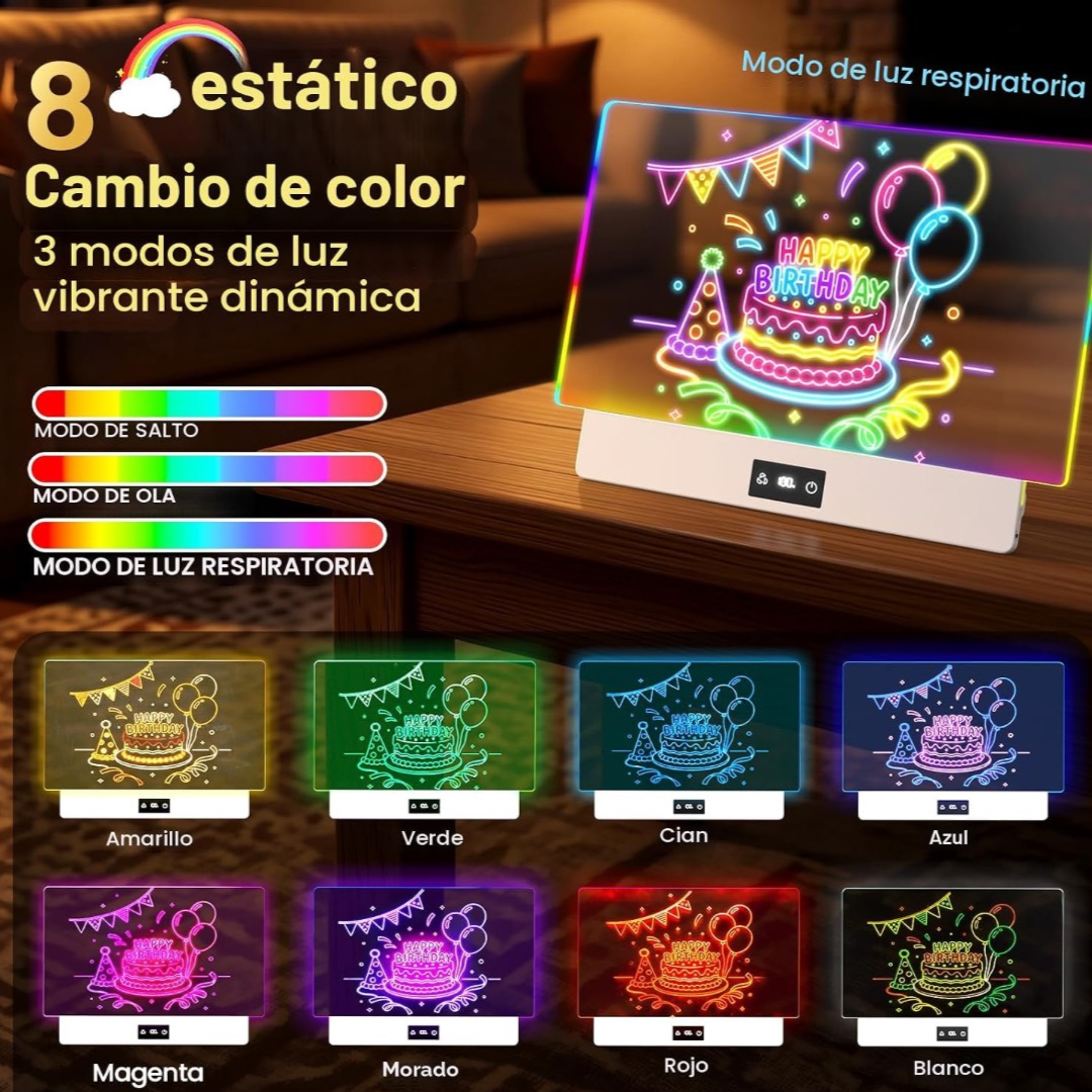 Pizarra Mágica LED 8 Colores