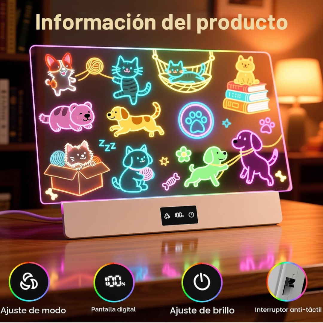 Pizarra Mágica LED 8 Colores